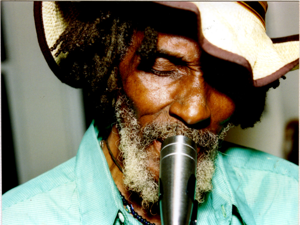 Little Joe Washington with Microphone